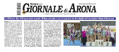 FUNtastic Gym 06, Giornale di Arona, Prima Gara Campionato Acrosport FGI Serie A - B