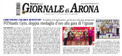 FUNtastic Gym 06, Giornale di Arona, Seconda Gara Campionato Acrosport FGI Serie C