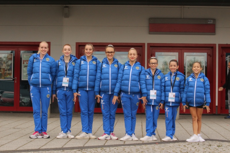 Campionati Europei di Acrosport: Mara Rapetti, Giorgia Pessina, Micol Parisotto, Francesca Corradino, Miriam Agazzone, Elisa Bagarotti, Claudia Berra, Sharon Agazzone