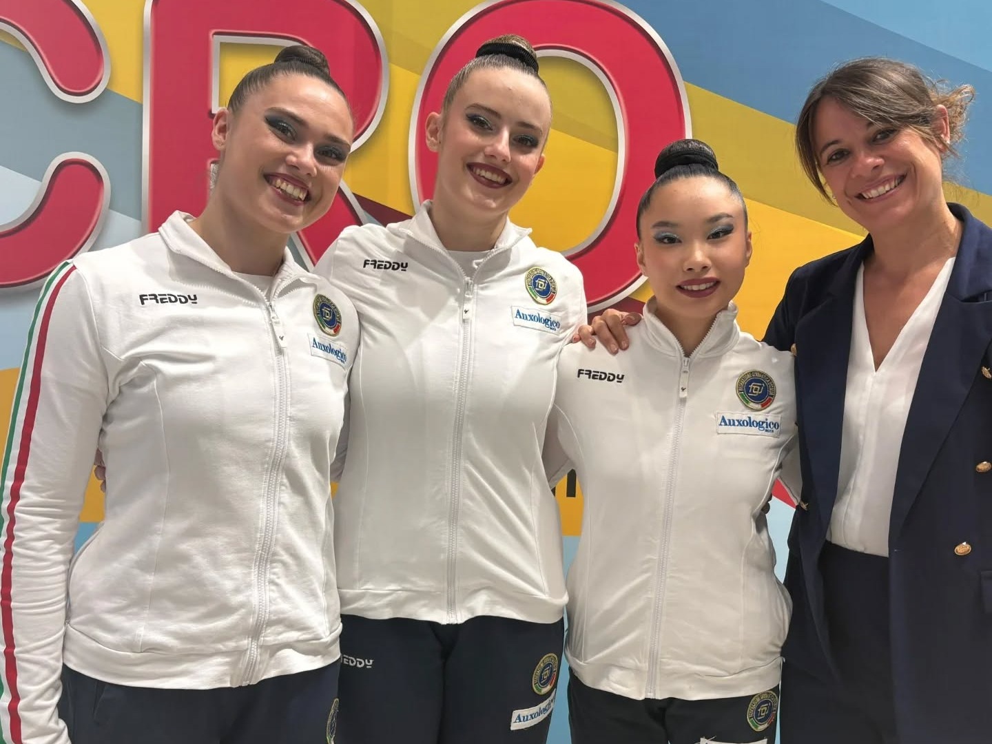 Elisa Machieraldo, Gaia We Lisco ed Alessandra Scarabottolo e l'ufficiale di gara Monica Casagrande